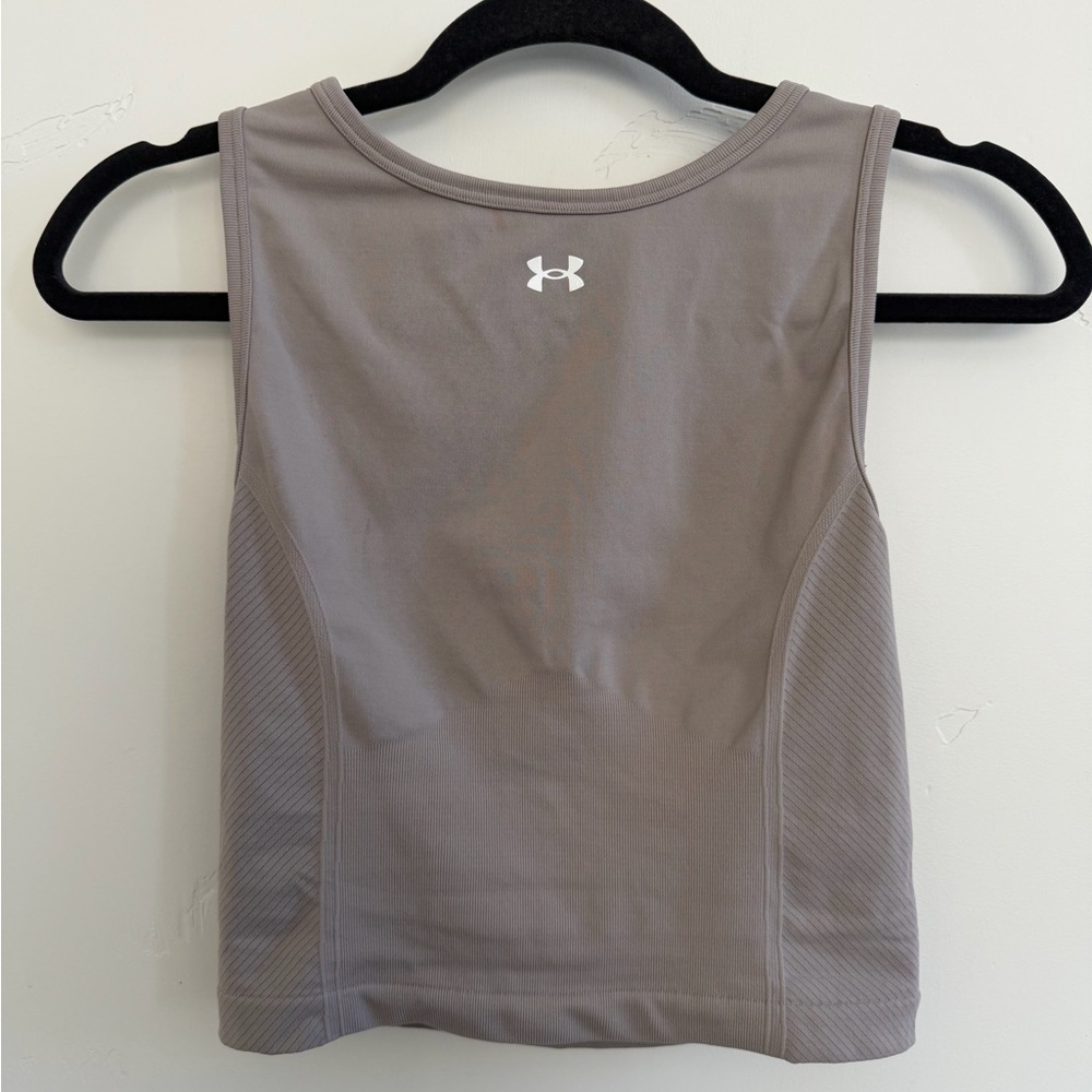 Under Armour Women's Pale Lilac Cropped Tank XS - Picture 2 of 4